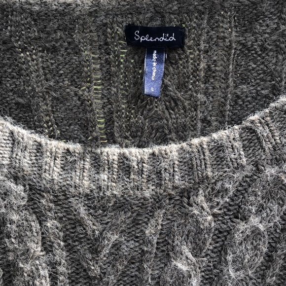 Splendid size L heather grey winter sweater - Picture 2 of 5